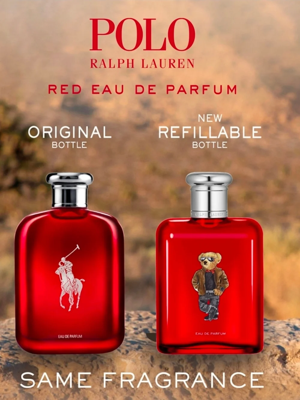 Polo Ralph Lauren RED Eau De Parfum 4.2 Fl Oz NIB And Polo Travel Bag NWT